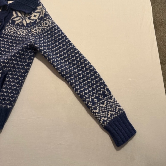 Aerie Lambs Wool Rabbit Hair Y2K Fair Isle Fisherman Cardigan Sweater Medium - Picture 6 of 14